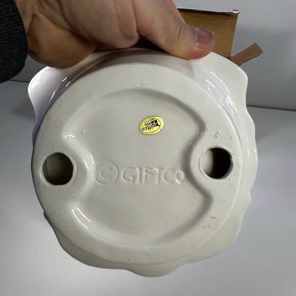 Vintage Easter Bunny Ceramic Candy Dish Egg Bowl Giftco w/ Box Spring Decor - Picture 5 of 13